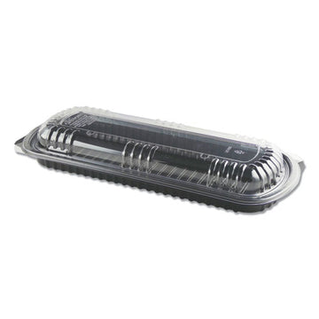 Anchor Packaging Microraves Rib Container With Vented Anti-fog Lids, Full Slab, 30 Oz, 16.38 X 6.76 X 2.45, Black-clear, 100-carton freeshipping - TVN Wholesale